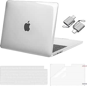 MOSISO Compatible with MacBook Air 13 inch Case 2026 2025 2024 2023 2022 M4 A3240 M3 A3113 M2 A2681,Plastic Hard Shell&Keyboard Cover&ScreenFilm&Type C for MacBook Air 13.6 inch Case, Crystal Clear
