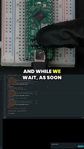 Arduino IDE Hack: Stop waiting! ⏱️ The second you see "Connecting," let go of the BOOT button