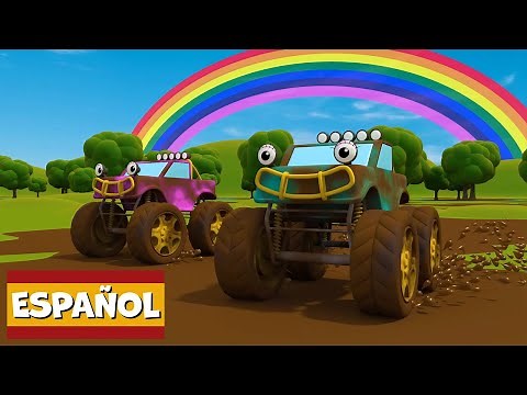 Canción de los 10 vehículos embarrados | Garaje de Gecko | Carros para niños | Vídeos educativos