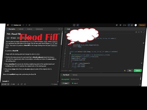Leetcode Flood Fill Algorithm in DFS and BFS