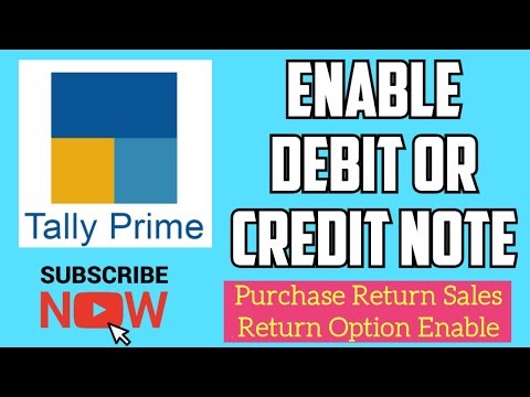 How to Enable Debit Credit Note in Tally Prime ? #deepaccounting #tallyprime