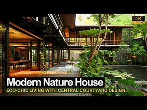 Embracing Eco-Chic Living: Modern Nature House with Central Courtyard Design