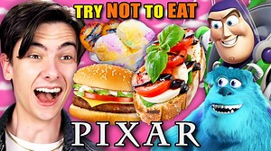 Try Not To Eat - Pixar Movies! | People Vs Food By React