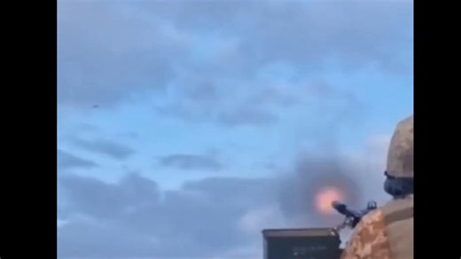 M2 .50 Cal Splashes Shahed Drone
