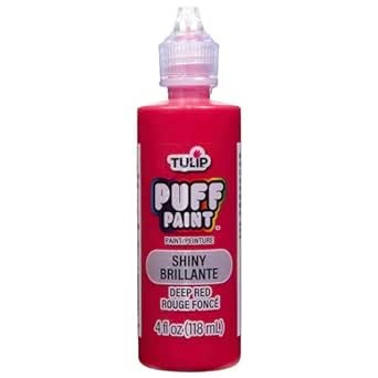 Tulip 41402 Dimensional Fabric Paint 4oz Slick Deep Red