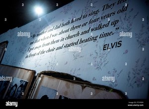London, UK. 19th Oct, 2023. Elvis Presley family photos and writings, displayed at the Direct from Graceland: Elvis exhibition which is held at the Arches London Bridge ''Direct from Graceland: Elvis'' exhibition, a major new retrospective exhibition exploring the life of Elvis Presley who to this day is one of the most iconic and influential figures of the 20th Century, is the opening exhibition at new arts and culture venue, Arches London Bridge.The Direct From Graceland: Elvis exhibition feat