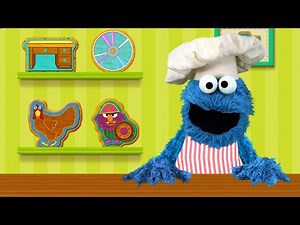 Sesame Street Alphabet Kitchen - Cut and decorate vowel cookies - Learn letter names and sounds
