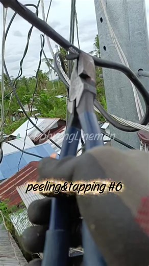 Electricity Lineworker Techniques: Peeling and Tapping Guide