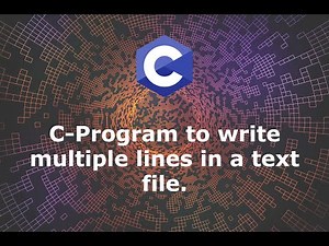 C Program to write multiple lines in a text file