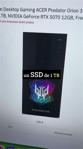 Acer Predator Orion 3000 - PC Gaming cu Intel Core i5 și RTX 5070. #shorts