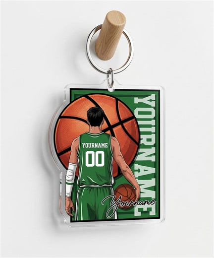 Custom Basketball Keychain – Personalized Jersey Name & Number Player Gift - Etsy