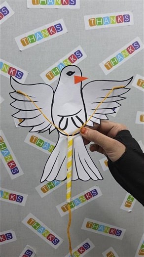 How to make paper birds kite craft short video idea for kids #birds #kite #kiteflying #shorts #craft