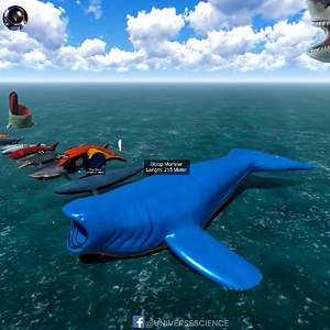 Sea Monsters Size Comparison 3D #UniverseScience | Universe Science