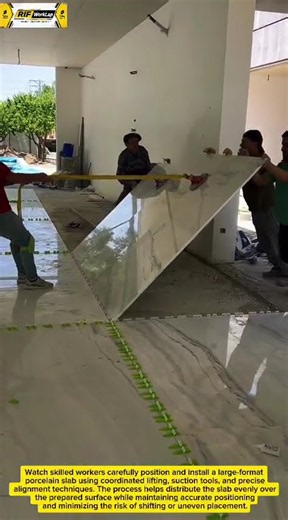 Giant Tile Installation Technique | How Professionals Handle Large Porcelain Slabs
