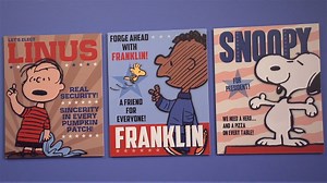 50K views · 1.2K shares | In this U.S. election year a little laughter from the Peanuts Gang is in order. Here's an inside look at our two presidential exhibitions, open now through January 22, 2017, that explore the lighter-side of politics and its intersection with the life of Charles Schulz. Visitors of all ages can cast their vote for Charlie Brown, Lucy, Linus, Franklin, Pigpen, or Snoopy for President! | Charles M. Schulz Museum | Facebook