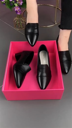 Elegant Pointed Toe Slip On Block Heel Pumps #heels #fashion #shortsfeed
