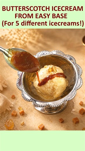 Easy butterscotch ice cream - Summer Special #recipe #ytshorts