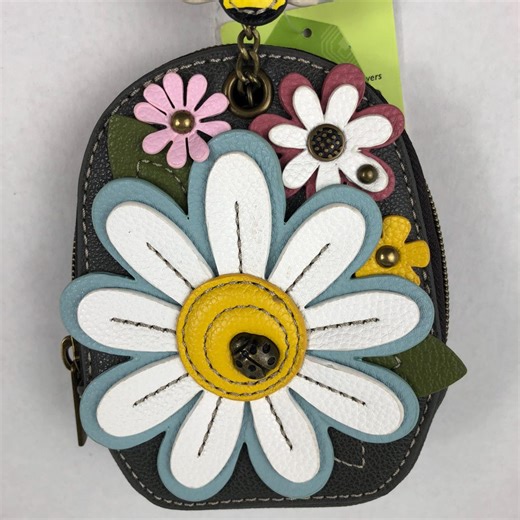 Chala Mini Coin Purse Keychain With Daisy Design - Etsy