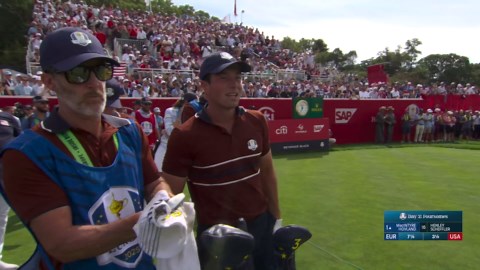 Europe's Viktor Hovland replaced in Saturday fourballs because of neck injury