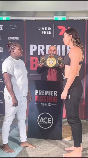 Che Keneally & Angie Rocha weigh in and FACEOFF for the WBA LIGHT HEAVYWEIGHT WORLD TITLE over 10 rounds 😤#KeneallyRocha #WorldTitle #WBA #PremierBoxingSeries #7plus | Australian Boxing Central