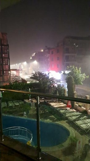 Night Thunderstorm Sunny Beach Bulgaria #floods #thunderstorm #rain #lightning #storm #weather