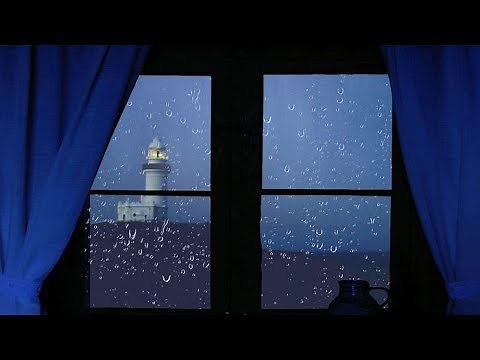 💦 Heavy Storm and Rain Hitting Your Bedroom Window. High Quality Rainstorm Atmosphere Sleep Video