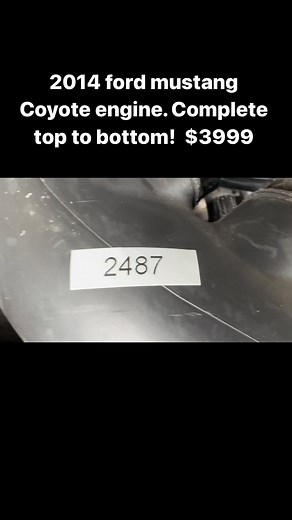 2014 ford mustang coyote engine for sale. $3999!! Stock 2487 912-293-5705 #partsfarm #thepartsfarm | The Parts Farm