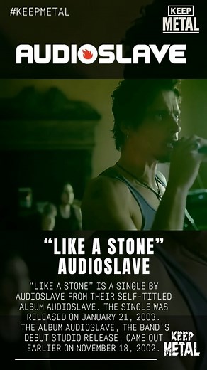 “Like a Stone” is a single by Audioslave from their self-titled album Audioslave. The single was released on January 21, 2003. The album Audioslave, the band’s debut studio release, came out earlier on November 18, 2002. #audioslave #ChrisCornell #TimCommerford #BradWilk #TomMorello | Keep Metal