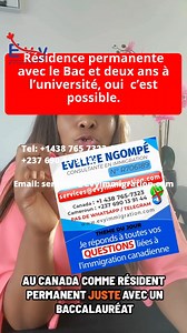 56K views · 501 reactions | Tu peux immigrer au Canada comme résident permanent avec juste le Bac et deux années d'études universitaires. Écoute cette vidéo et contacte-nous | EVY Immigration Canada | Facebook