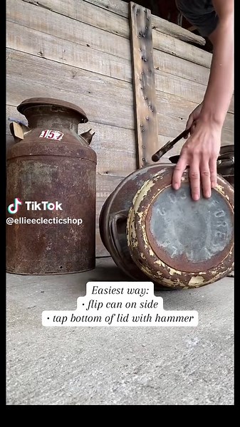 How to Remove a Stuck Lid from an Old Milk Can