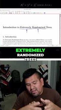 Intro to Extremely Randomized Trees - Part 1 #machinelearning #datascience #education