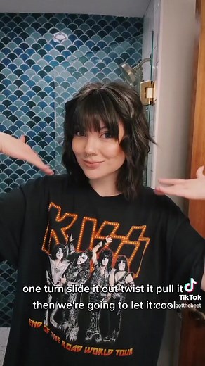 How to Style a Long Shag Bob with Blunt Fringe | Hair Tutorial