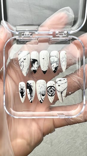 Power meets perfection! ⚔️🔥 Sukuna & Gojo-inspired nails collide with Bleach’s legendary captains in this epic nail collection! Fierce, bold, and absolutely iconic—who’s claiming their set? 💅✨ #JJK #bleach #gojonails #sukunanails | froninail