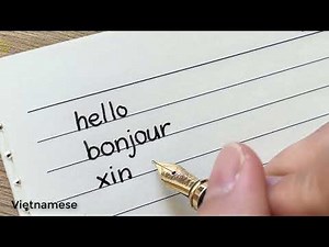 Writing hello in different languages | Handwriting | ASMR handwriting