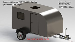 Camper / Caravan / RV / Camper Trailer (outdoor / Off-road). Plans. PDF. Step 3D Model - Etsy