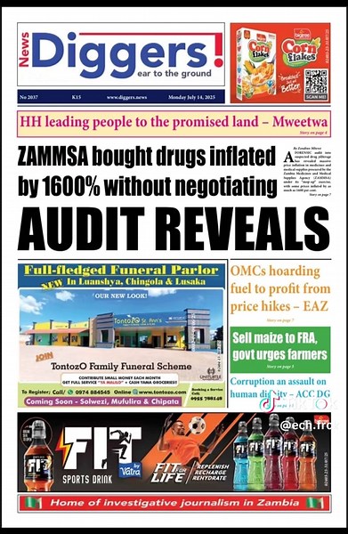 Zambia Newspaper Headlines for July 14, 2025