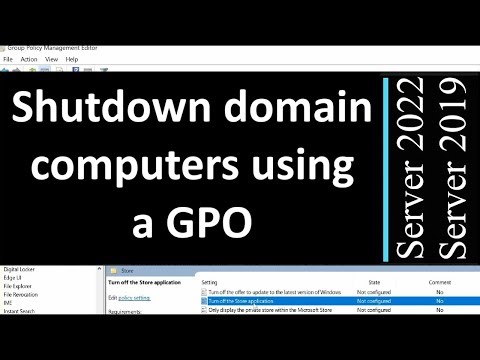 Automatically shutdown computers using a GPO - Windows Server 2022 / 2019 / 2016 / 2012