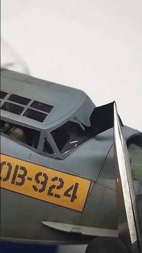 PBY Catalina Canopy #scalemodel #modelaircraft #satisfying #usnavy #tapepeel