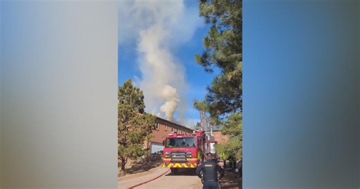 Multiple Colorado fire departments work to put out blaze in Franktown building