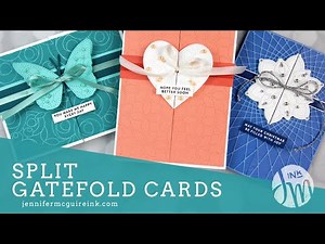 Split Gatefold Cards (Use Up Your Ribbon)