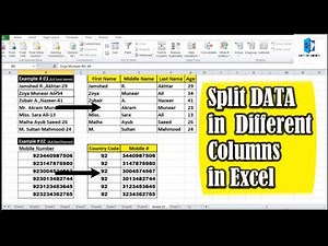 How to split Cell DATA into different columns in excel |Data ko split kasa karain in Excel|