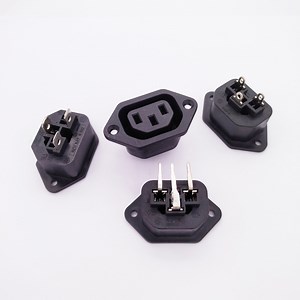 [Hot Item] AC 250V 10A IEC 320 C14 Panel Mount Plug Adapter Power Connector Socket