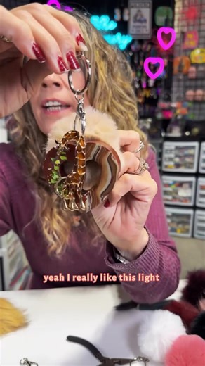 Custom Designed Hand Made Resin Heart Keychain