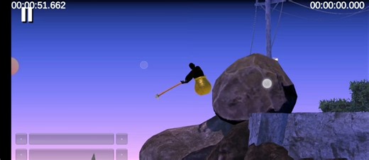 Getting over it speedrun in 1m36:146s