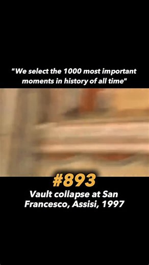 History / Reels on Instagram: "On September 26, 1997, a devastating earthquake struck the Italian town of Assisi, causing the vault of the Upper Basilica of San Francesco to collapse. The tragedy was captured on camera as centuries-old frescoes by Giotto and Cimabue crumbled in seconds. Four people, including two friars and two technicians, were killed by falling debris. The loss of irreplaceable medieval art shook the entire world, sparking an urgent international effort to restore the basilica
