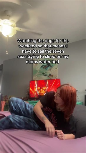 Like girl my back is HURTING #fyp | Waterbed