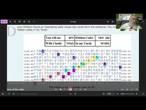 Bible Code Tables Part 2 in the New Book on the Bible Code Matityahu Glazerson
