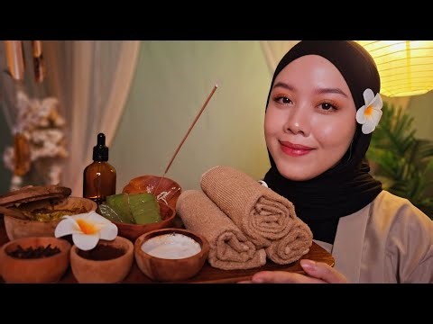 ASMR Bali Head Spa 🌴🥥 Scalp Scrub, Hair Mask & Relaxing Massage