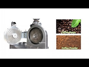 Coffee Bean Industrial Milling Machine Auto With Double Grinding Discs