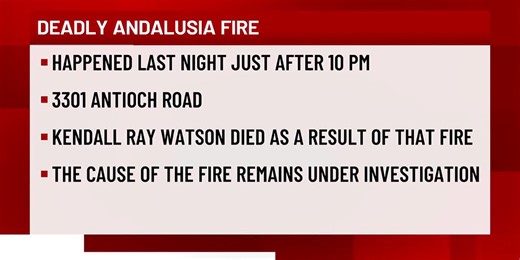 Man dies in Tuesday Andalusia house fire